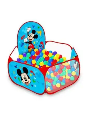 El Mundo del Juguete Pelotero niños mickey 120 cm celeste/amarillo original disney oferta