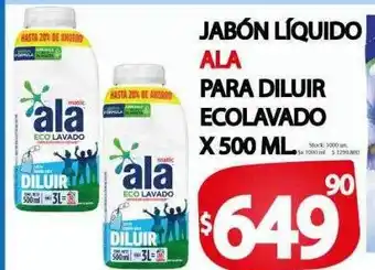 Supermercados Mariano Max Jabón líquido ala para diluir ecolavado oferta