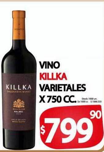 Supermercados Mariano Max Vino killka varietales oferta
