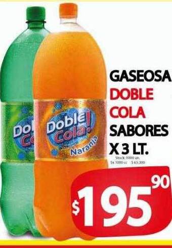 Supermercados Mariano Max Gaseosa doble cola sabores oferta