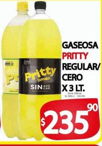 Supermercados Mariano Max Gaseosa pritty regular cero oferta