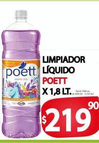 Supermercados Mariano Max Limpiador líquido poett oferta