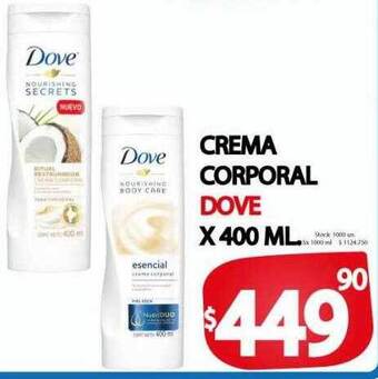 Supermercados Mariano Max Crema corporal dove oferta