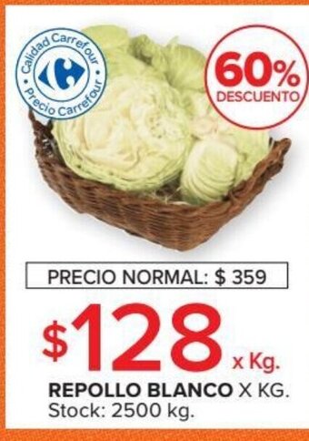 Carrefour Market Repollo Blanco oferta