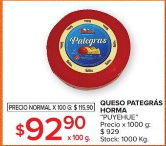 Carrefour Market Queso Pategrás Horma oferta