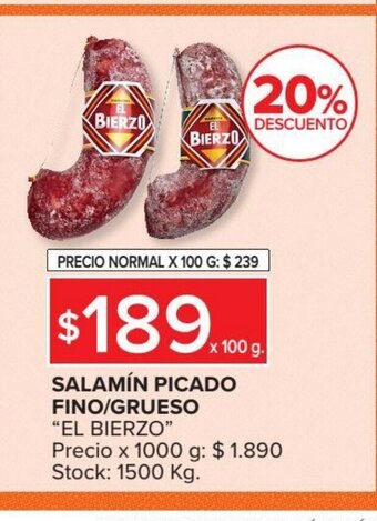 Carrefour Market Salamín Picado Fino Grueso oferta