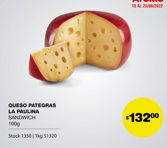 Atomo Conviene Queso Pategras La Paulina oferta