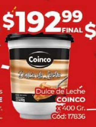 Diarco Coinco Dulce de Leche oferta