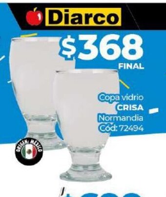 Diarco Crisa Copa Vidrio oferta