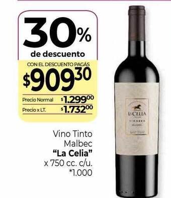 La Anonima Vino tinto malbec oferta