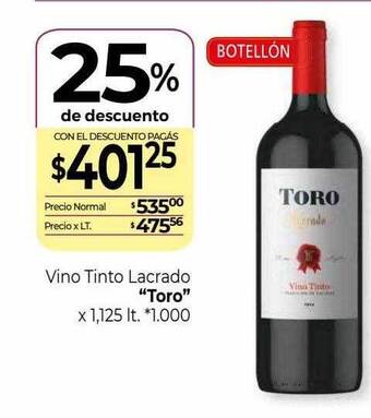 La Anonima Vino tinto lacrado oferta