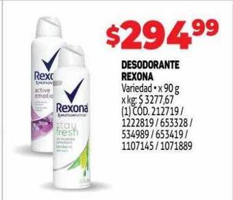 Makro Desodorante rexona oferta