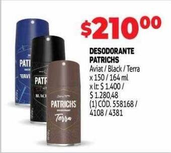 Makro Desodorante patrichs oferta