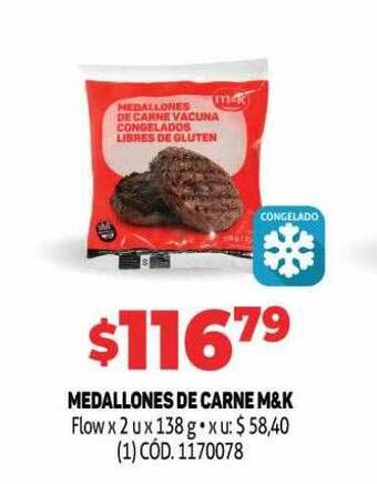 Makro Medallones de carne m&k oferta