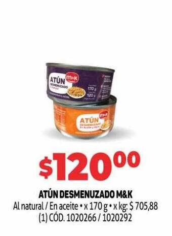 Makro Atún desmenuzado m&k oferta