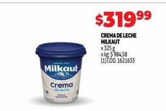 Makro Crema de leche milkaut oferta