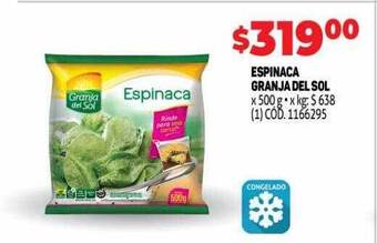 Espinaca granja del sol