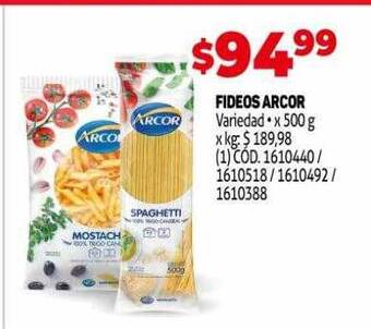 Makro Fideos arcor oferta