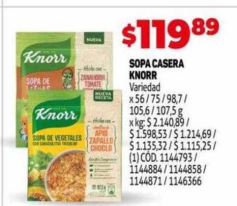 Makro Sopa casera knorr oferta