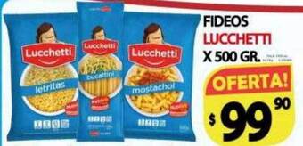 Supermercados Caracol Fideos lucchetti oferta