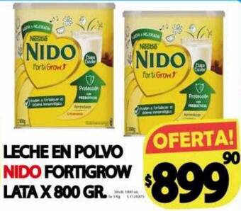Supermercados Caracol Leche en polvo nido fortigrow lata oferta