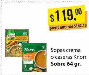 Supermercados Damesco Sopas crema o caseras knorr oferta
