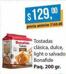 Supermercados Damesco Tostadas clásica dulce light o salvado bonafide oferta