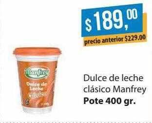 Supermercados Damesco Dulce de leche clásico manfrey oferta