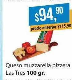 Supermercados Damesco Queso muzzarella pizzera las tres oferta