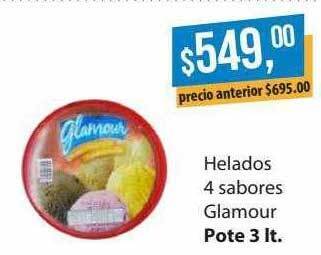 Supermercados Damesco Helados 4 sabores glamour oferta