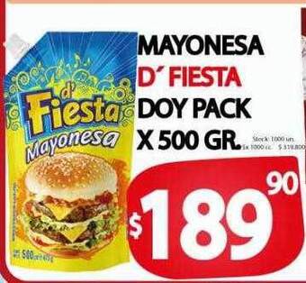 Supermercados Mariano Max Mayonesa d'fiesta doy pack oferta