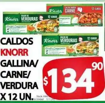 Supermercados Mariano Max Caldos knorr gallina carne verdura oferta