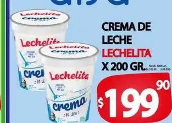 Supermercados Mariano Max Crema de leche lechelita oferta