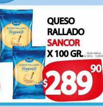 Supermercados Mariano Max Queso rallado sancor oferta