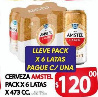 Supermercados Mariano Max Cerveza amstel oferta