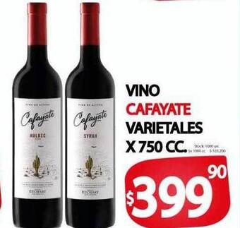Supermercados Mariano Max Vino cafayate varietales oferta