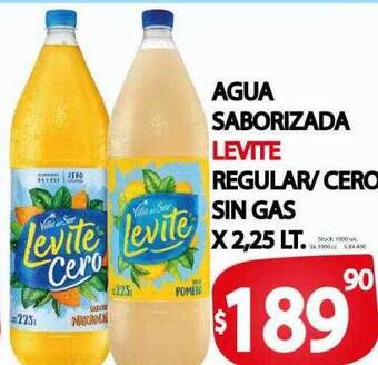 Supermercados Mariano Max Agua saborizada levite regular cero sin gas oferta