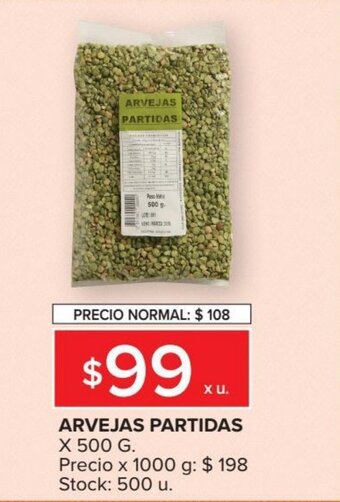 Carrefour Arvejas partidas oferta
