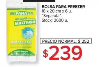 Carrefour SEPARATA bolsa para freezer oferta