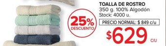 Carrefour Toalla de rostro oferta