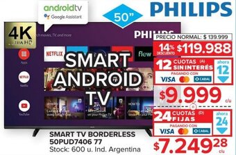 Carrefour Smart tv borderless 50PUD7406 77 oferta