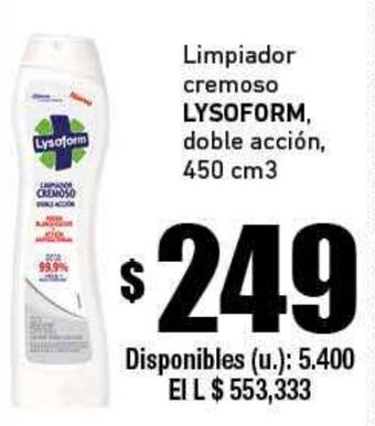 Cooperativa Obrera Lysoform oferta
