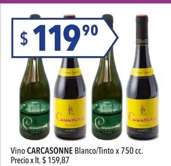 Hergo Carcasonne Vino Blanco/Tinto x 750cc oferta