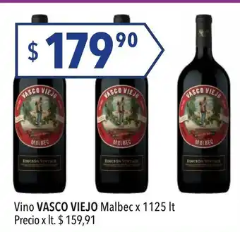 Hergo Vasco Viejo Vino Malbec x 1125lt oferta