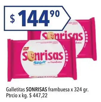 Hergo Sonrisas Galletitas frambuesa x 324rg oferta