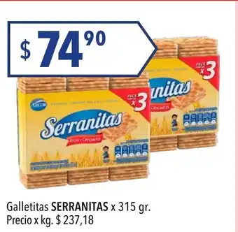 Hergo Serranitas Galletitas x 315gr oferta
