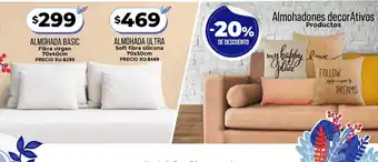 Supermayorista Vital Almohada Basic Fibra virgen 70x40cm/ Almohada Ultra Soft fibra silicona 70x50cm oferta
