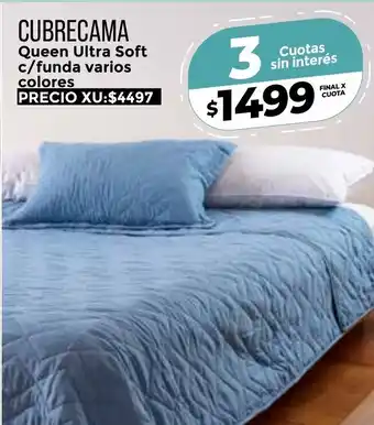 Supermayorista Vital Cubrecama Queen Ultra Soft c/funda varios oferta