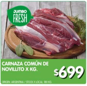 Jumbo Carnaza común de novillito x kg oferta