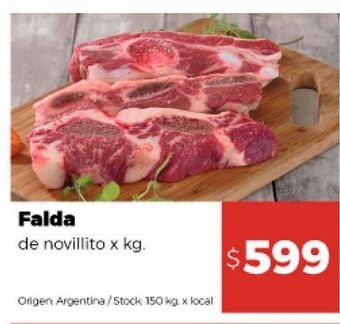 Disco Falda de novillito x kg oferta